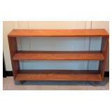 Mid Century Three Tiered Wood Bookcase