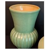Pretty Mid Century Pottery Vases including a McCoy Pottery Vase and Vintage Red Wing Pottery 778 Vase