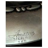 Vintage Sterling Silver Rimmed Glass Coasters