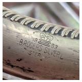 Vintage Sterling Silver Rimmed Glass Coasters