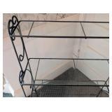 Vintage Iron and Glass Tiered Display Shelf