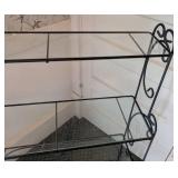 Vintage Iron and Glass Tiered Display Shelf