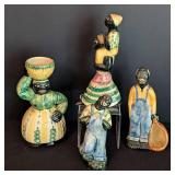 Shearwater Pottery Black Americana Figurines