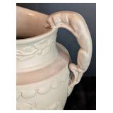 Antique Ridgeway & Co Dog Handled Stoneware Pitcher