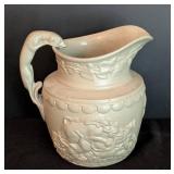 Antique Ridgeway & Co Dog Handled Stoneware Pitcher
