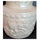 Antique Ridgeway & Co Dog Handled Stoneware Pitcher