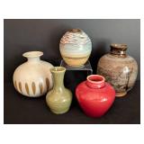 Small Vintage Pottery Vases including Pigeon Forge Pottery