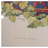 Framed Salmonberry Pickers Print by Barbara Lavallee