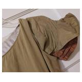 Antique Drop Waist Green and Brown Velvet Accent Dress