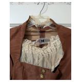 Antique Victorian Dress and Hat with Intricate Button Details