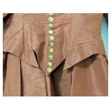 Antique Victorian Dress and Hat with Intricate Button Details