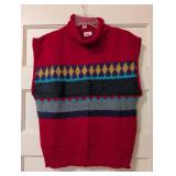 Vintage Mondi Red Wool Sweater Vest