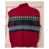 Vintage Mondi Red Wool Sweater Vest