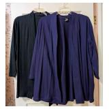 Eileen Fisher Navy and Green Cardigans