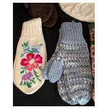 Vintage Knit Hats and Mittens