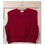 Vintage Pendleton Knit Red Wool Vest