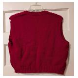 Vintage Pendleton Knit Red Wool Vest