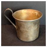 Engraved Vintage Sterling Silver Baby Cup
