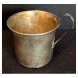 Engraved Vintage Sterling Silver Baby Cup