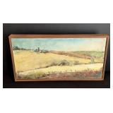 Small Framed Original Oil on Canvas Scenic Painting
