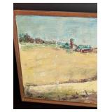 Small Framed Original Oil on Canvas Scenic Painting