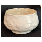 Vintage Belleek Black Mark Porcelain Sugar Bowl and Creamer