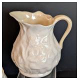 Vintage Belleek Black Mark Porcelain Sugar Bowl and Creamer