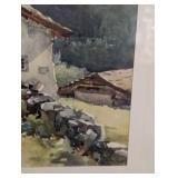 Small Framed Scenic Watercolor by by Nicolas Markovitch