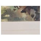 Small Framed Scenic Watercolor by by Nicolas Markovitch