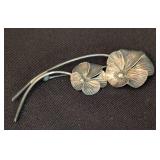 Vintage Sterling Silver Floral Jewelry Set