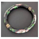 Vintage Cloisonné Beaded Necklace and Bangle Bracelet