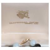 Vintage Multi Color Beaded Jade Necklace with 14k Clasp