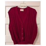 Pendleton Red Wool Button Up Vest