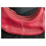 Small Coach Red Leather Handbag