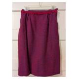 Vintage Magenta Wool Skirt