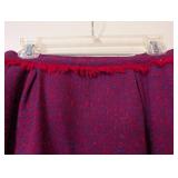 Vintage Magenta Wool Skirt