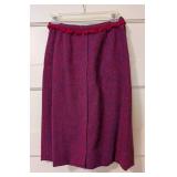 Vintage Magenta Wool Skirt