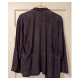 Eileen Fisher Purple Suede Jacket