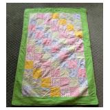 Small Colorful Vintage  Flannel Quilt