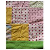 Small Colorful Vintage  Flannel Quilt