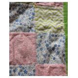 Small Colorful Vintage  Flannel Quilt