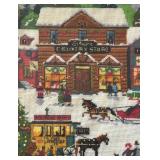 Festive Vintage Framed Needlepoint