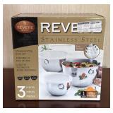 New OXO Soft Works 19 Piece Kitchen Tool Set and Revere Ware Stainless Steel Bowl Set