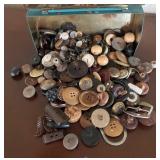 Vintage Tins with a Large Variety of Vintage Buttons