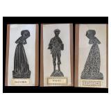 Three Unframed Brass Rubbings Prints including a Framed Brass Rubbing of Lady Margaret Peyton