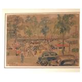 "State Fair Crowds" Original Watercolor by Alice E. Hugy