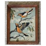 Vintage Framed Baltimore Orioles Paint by Number Art