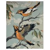 Vintage Framed Baltimore Orioles Paint by Number Art