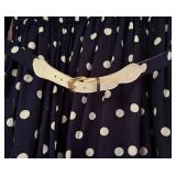 Serbin Vintage Blue with White Polka Dot Dress Designed by Marianne Dress