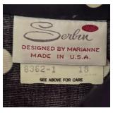 Serbin Vintage Blue with White Polka Dot Dress Designed by Marianne Dress